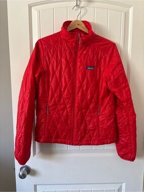 Patagonia Women’s Diamond Quilt Primaloft Jacket Red Pink Size Medium